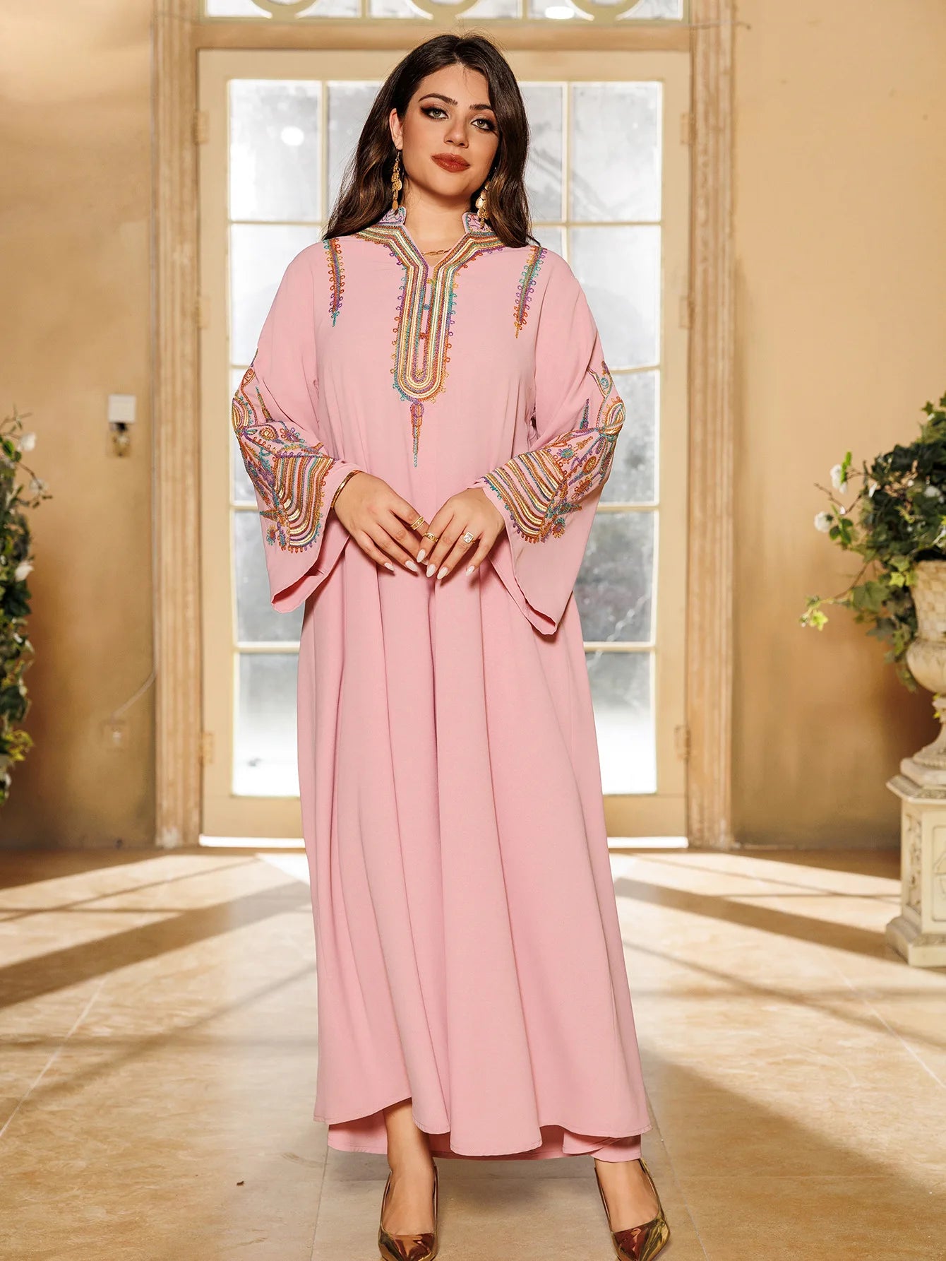Muslim Women Embroidered Dress