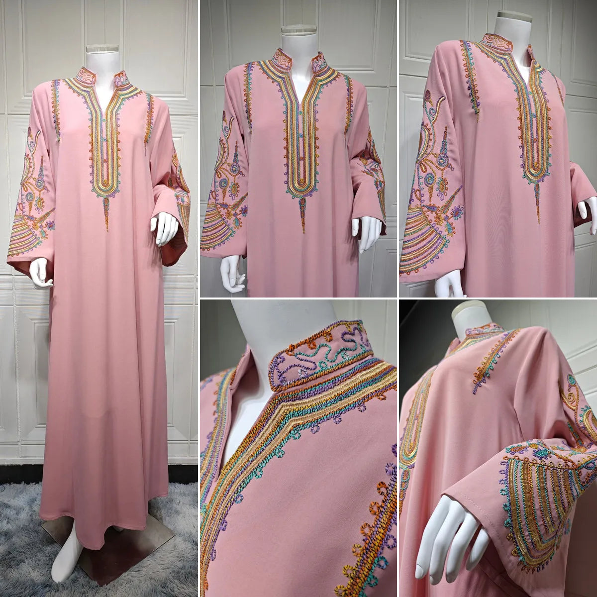 Muslim Women Embroidered Dress