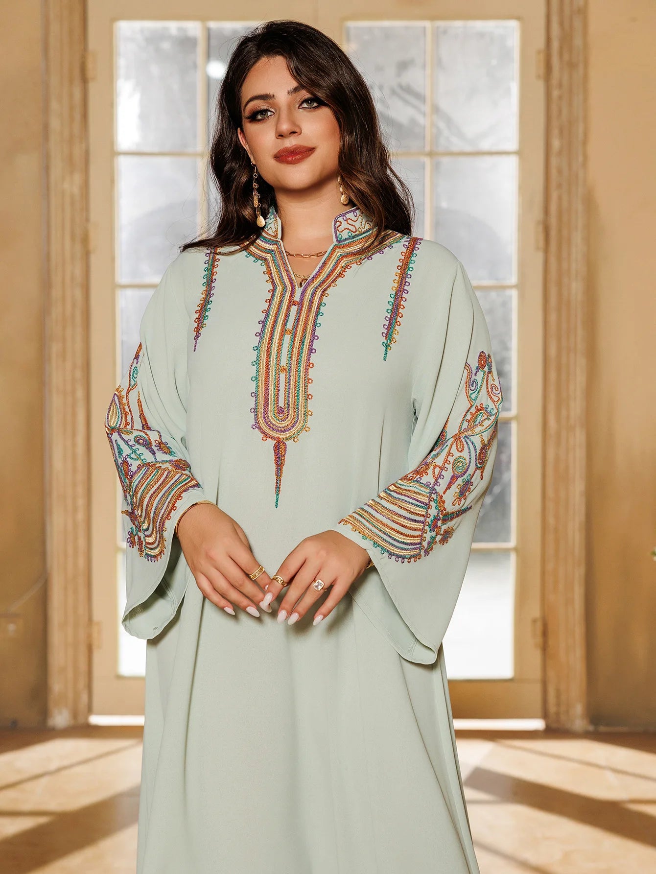 Muslim Women Embroidered Dress