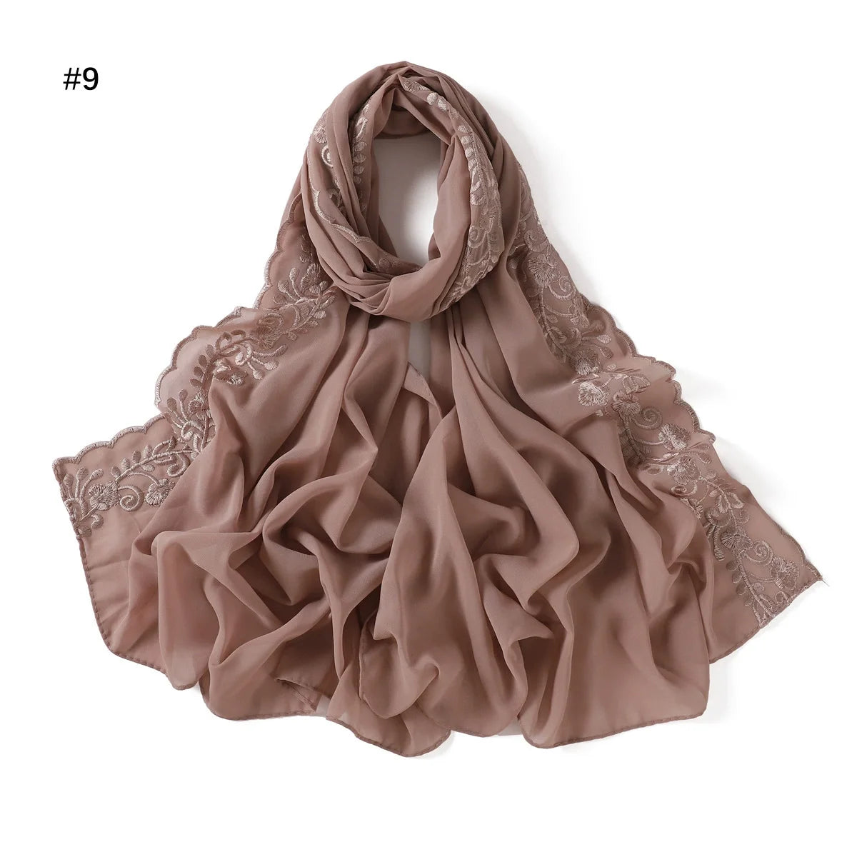 Embroidered Chiffon Hijabs