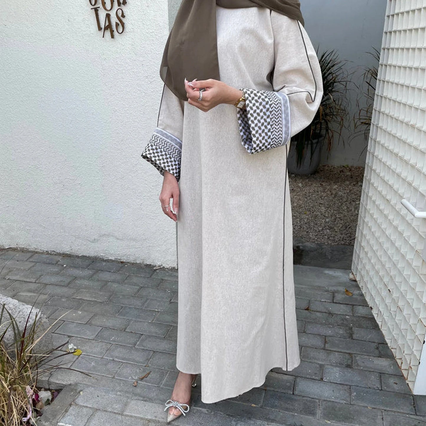 Printed Palestine Kefiyyeh Abaya