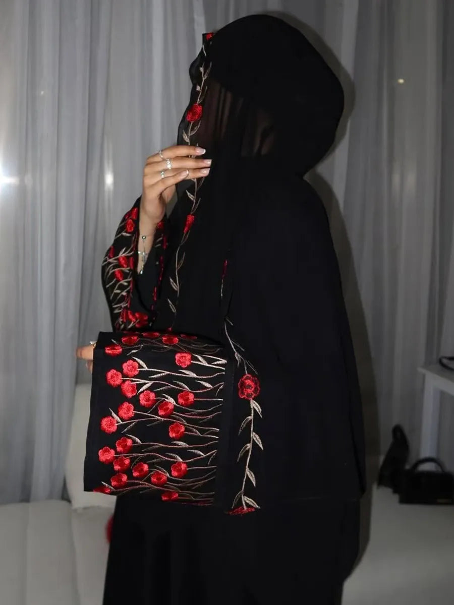 Floral Embroidered Abaya