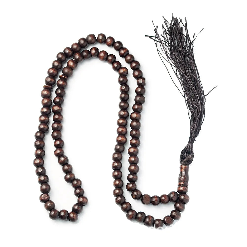 Wood Tasbih Prayer Beads with Tassel