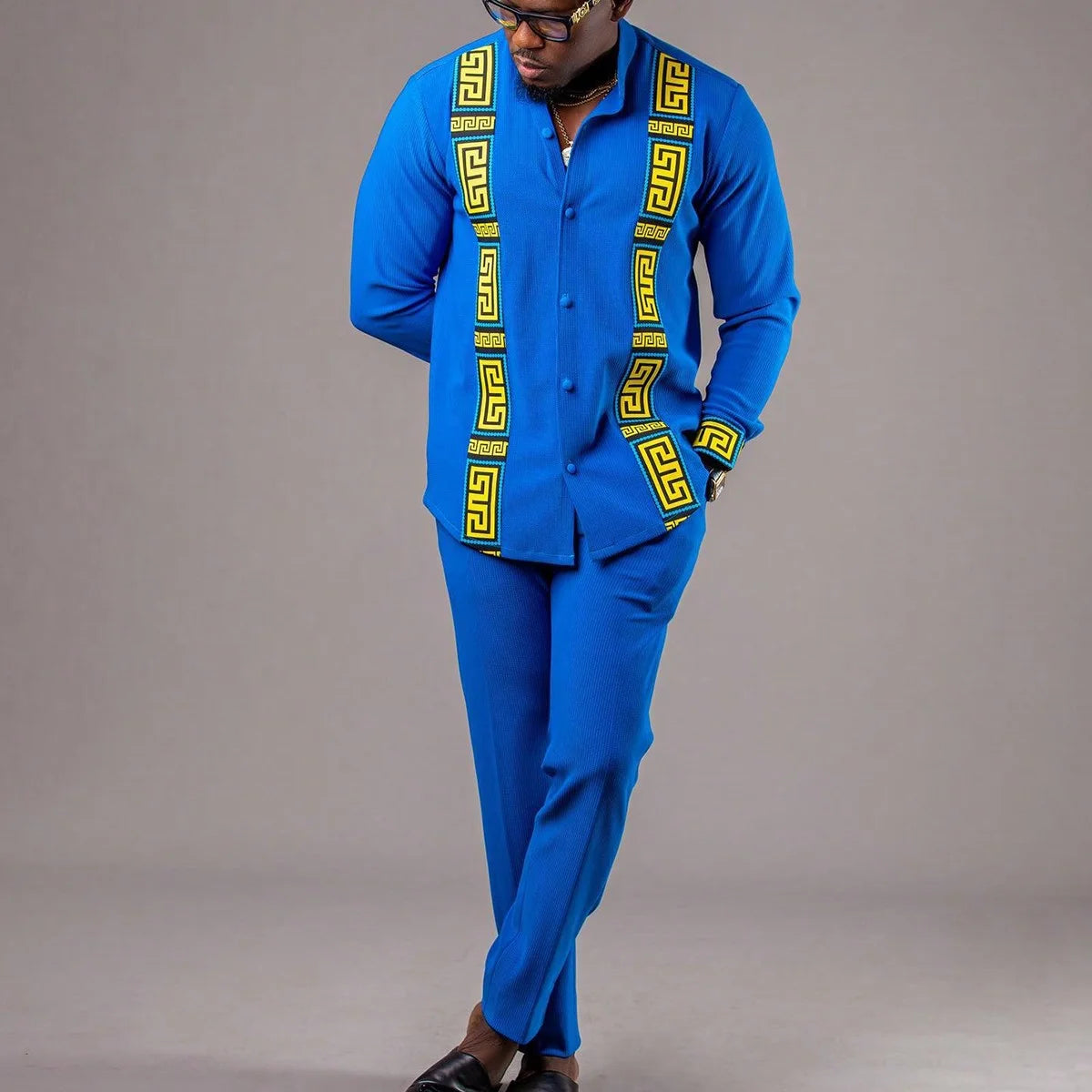 African Embroidered 2-Piece Suit