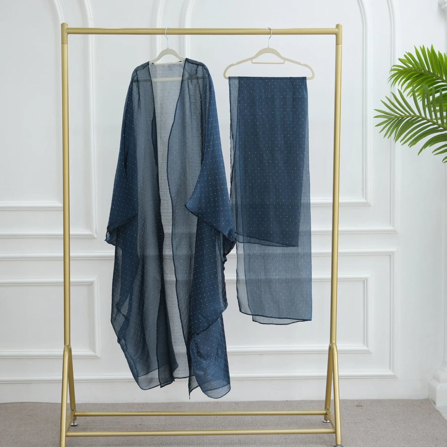Three-Piece Abaya with Hijab