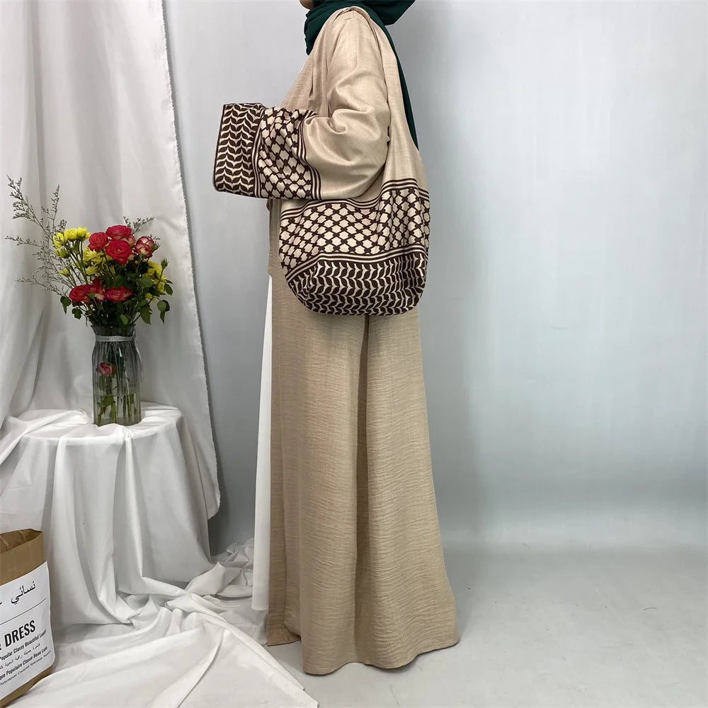Muslim Women's Open Abaya And Bag