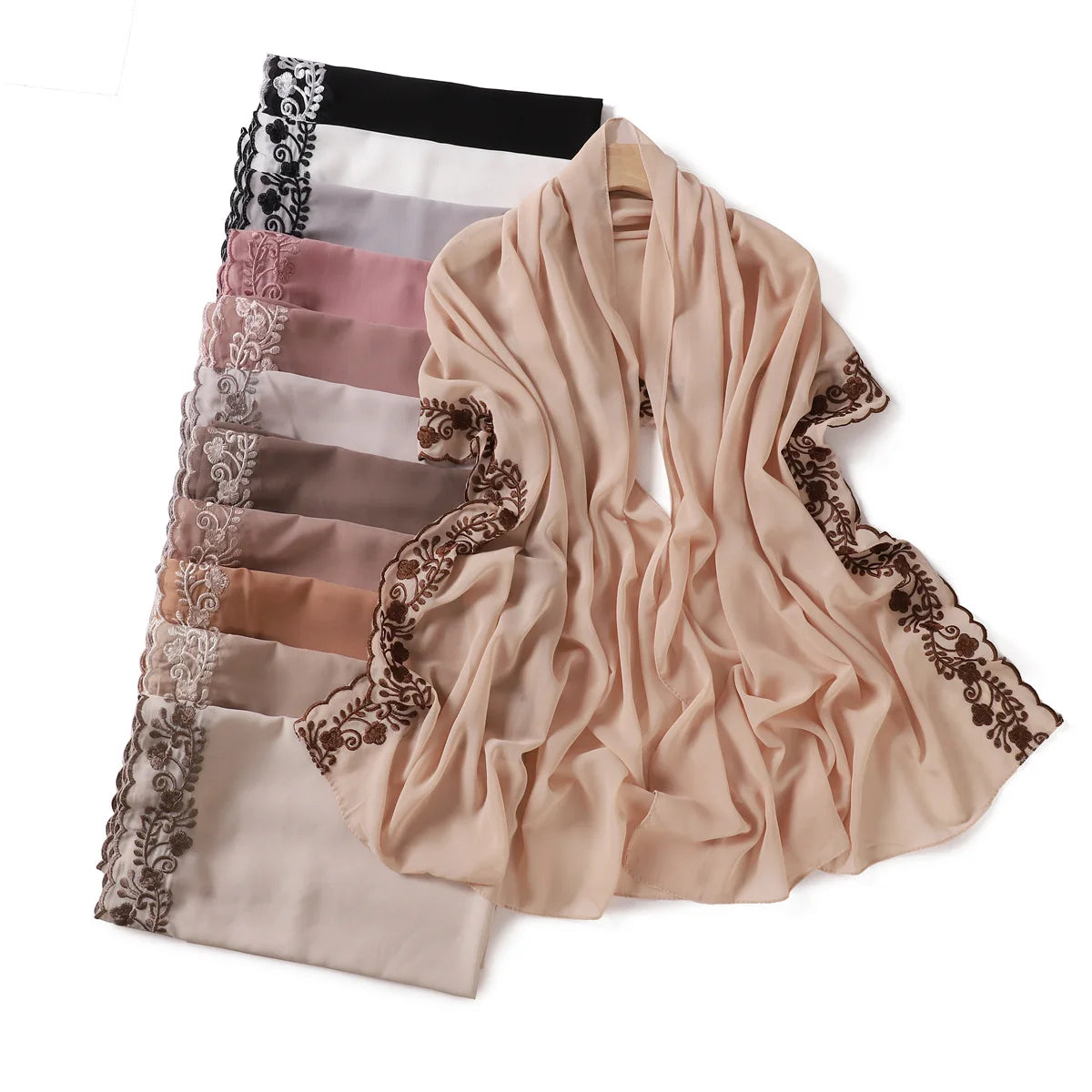 Embroidered Chiffon Hijabs
