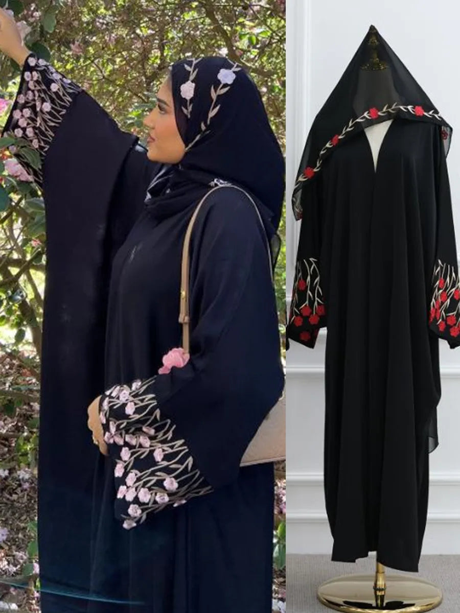 Floral Embroidered Abaya