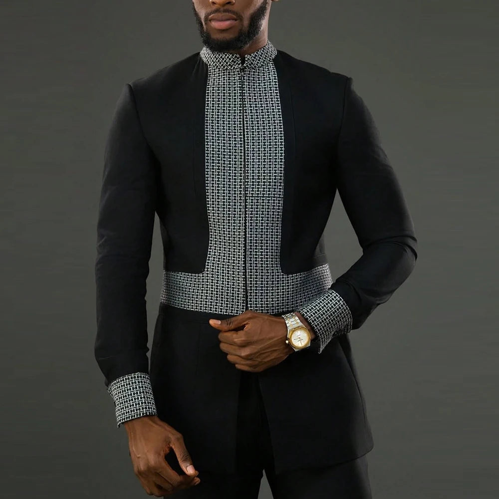 African Embroidered 2-Piece Suit