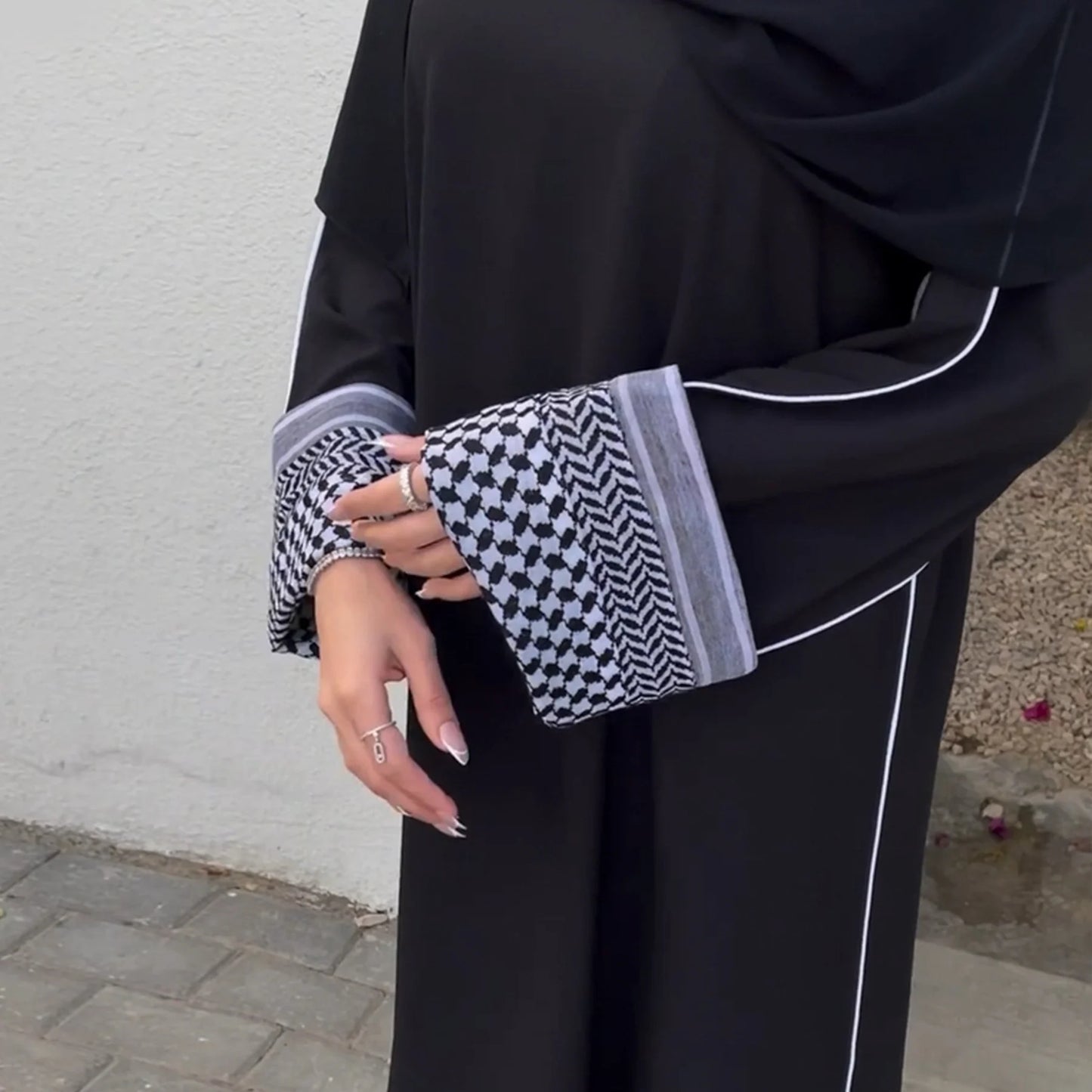 Printed Palestine Kefiyyeh Abaya