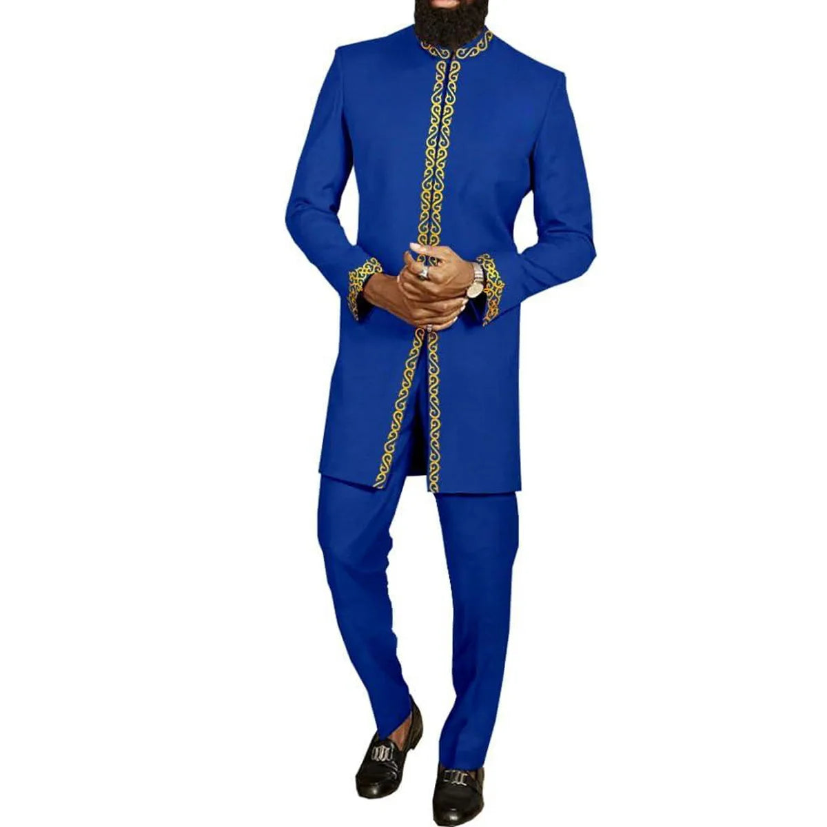 African Embroidered 2-Piece Suit