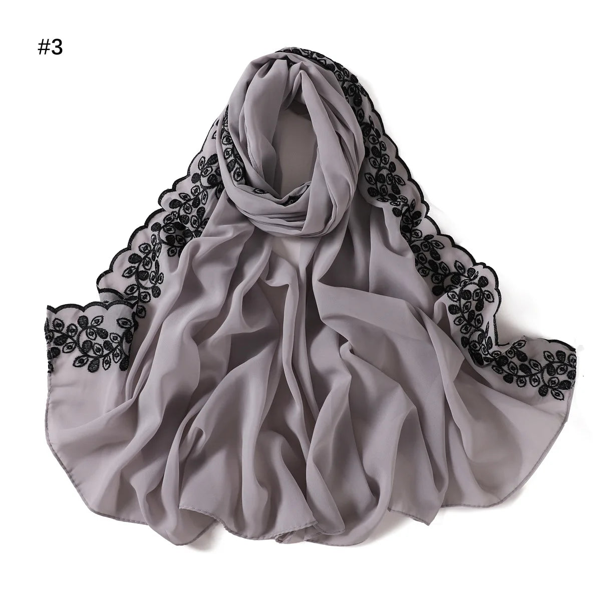 Embroidered Chiffon Hijabs