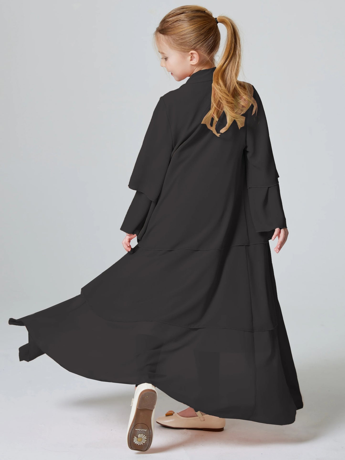 Muslim Girls 3 Layered Chiffon Abaya