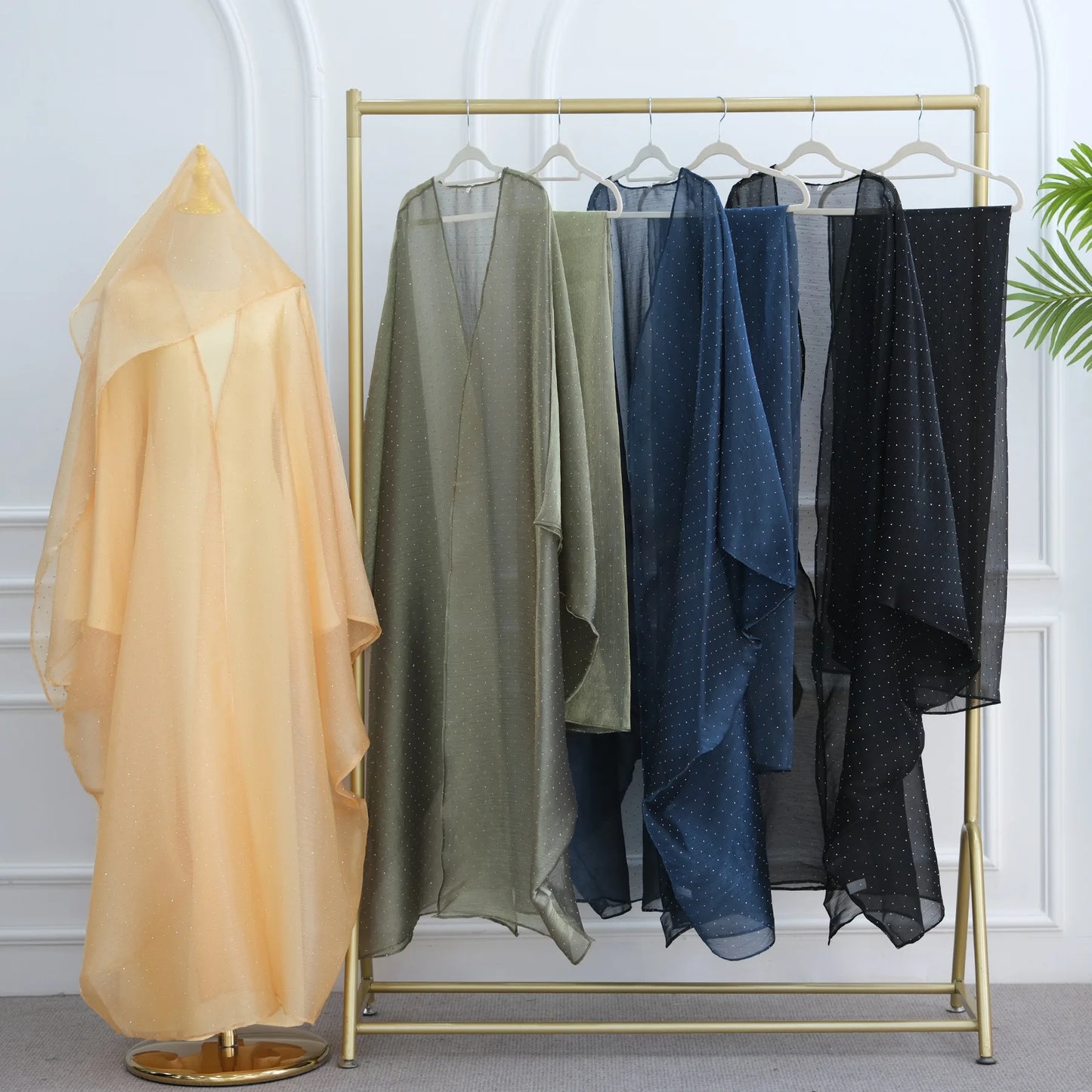 Three-Piece Abaya with Hijab