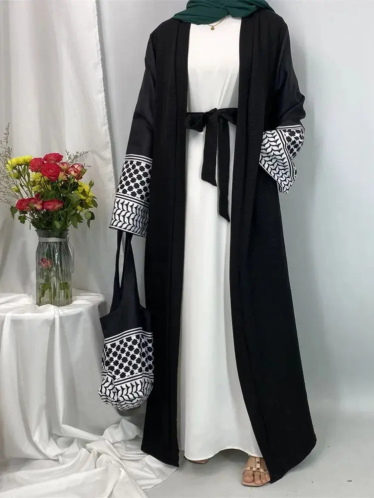 Muslim Women's Open Abaya And Bag