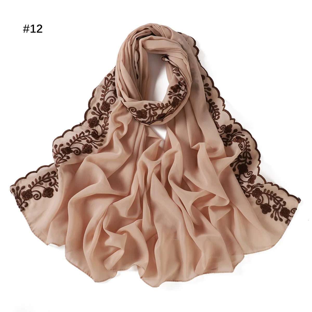 Embroidered Chiffon Hijabs
