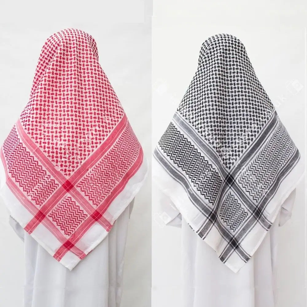 1Pcs Palestine Bandana Muslim Shemagh Scarf Square Neck Wrap Multifunction Headwrap Arabic Turban Hijab