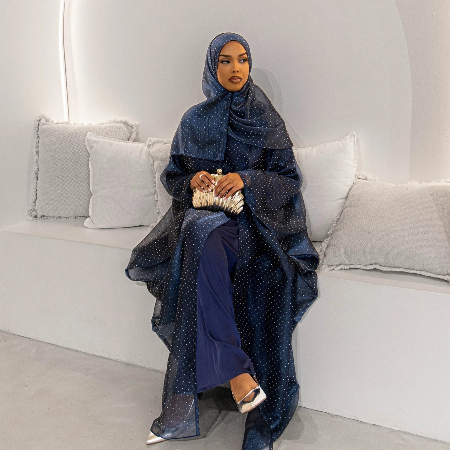 Three-Piece Abaya with Hijab