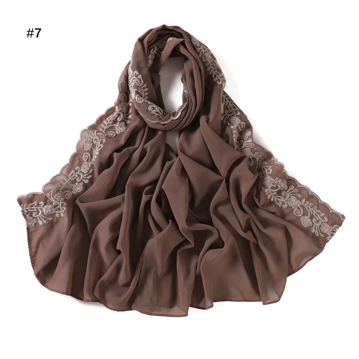 Embroidered Chiffon Hijabs
