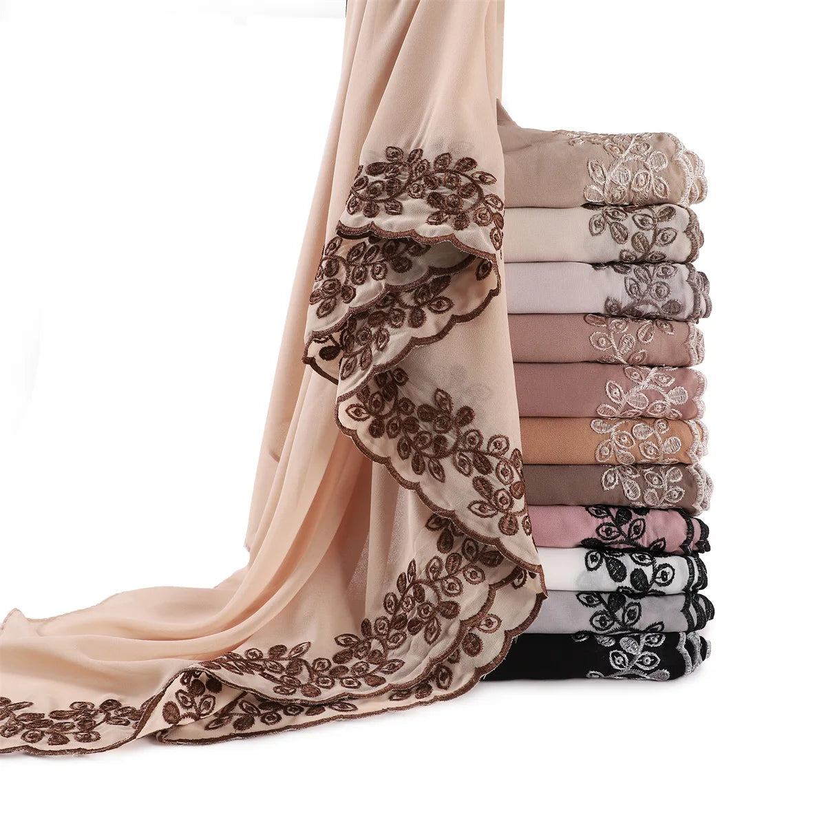 Embroidered Chiffon Hijabs