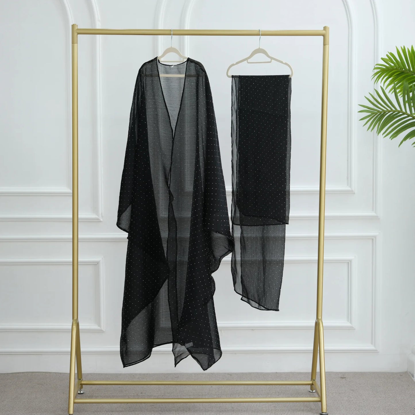 Three-Piece Abaya with Hijab