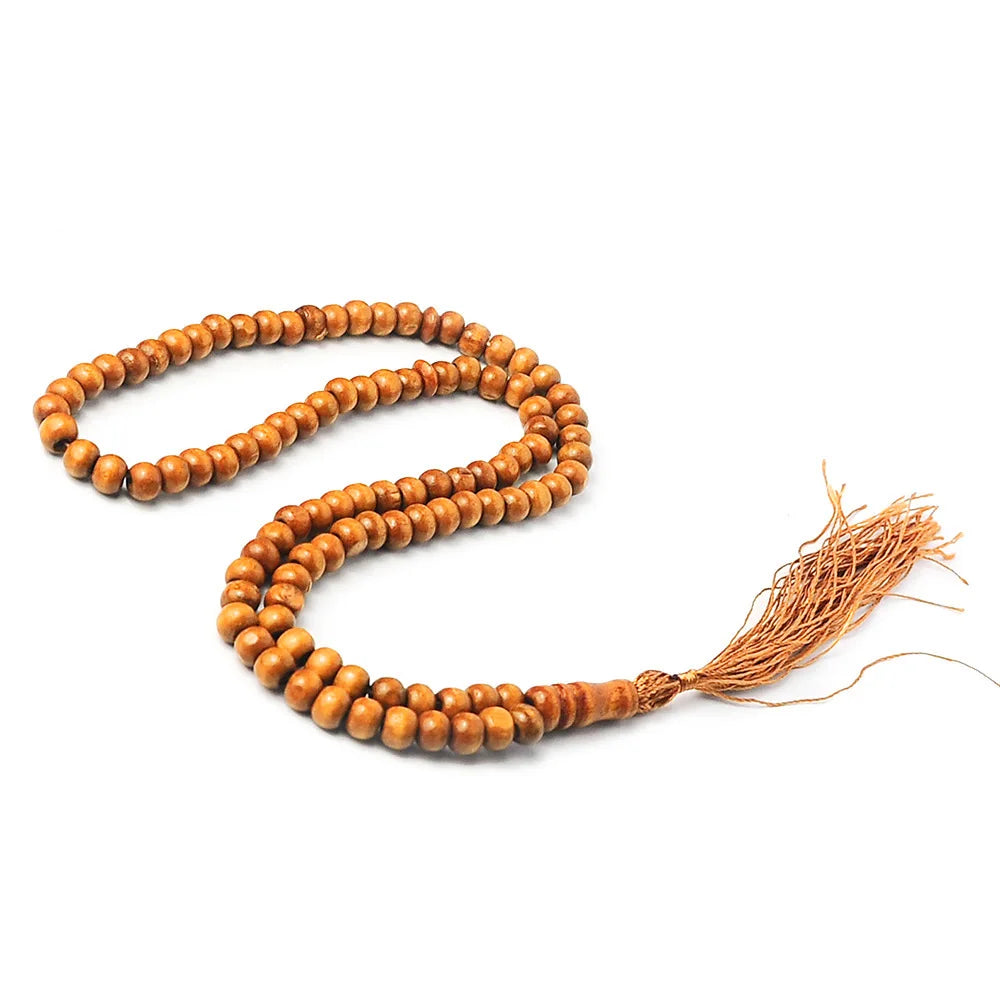 Wood Tasbih Prayer Beads with Tassel