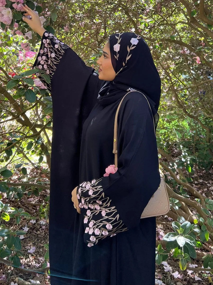 Floral Embroidered Abaya