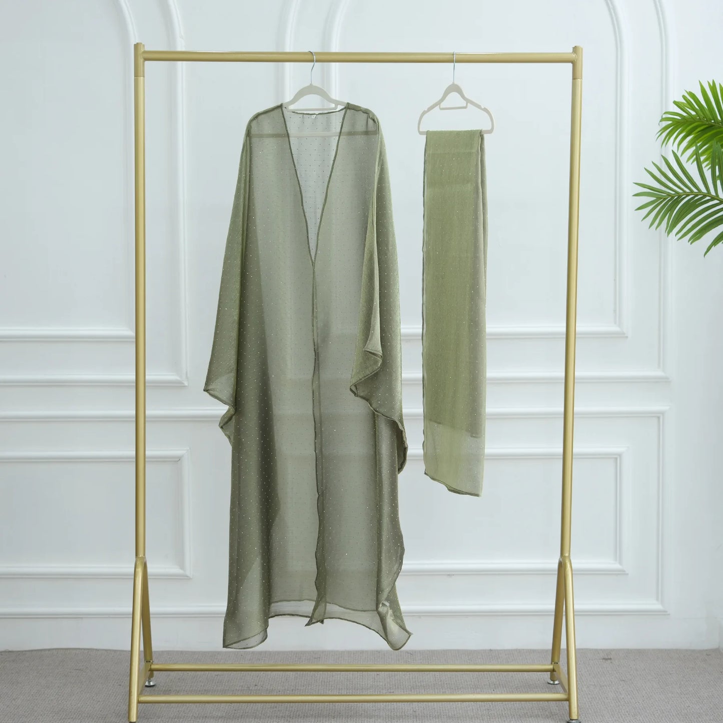 Three-Piece Abaya with Hijab