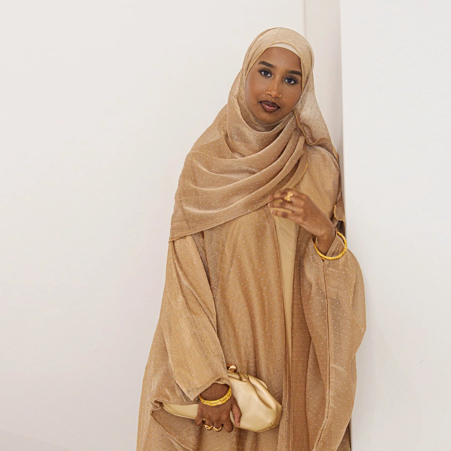 Three-Piece Abaya with Hijab