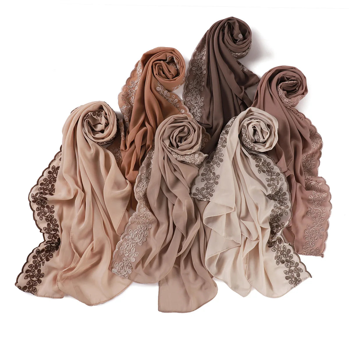 Embroidered Chiffon Hijabs