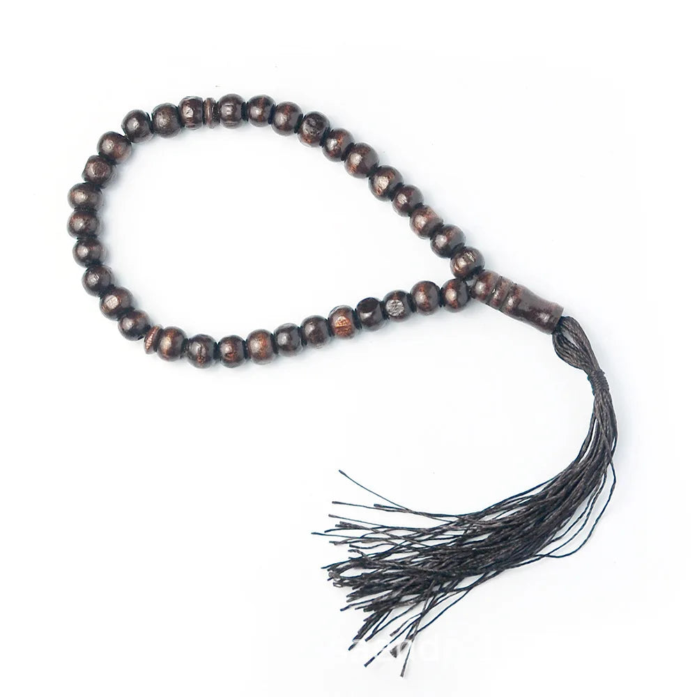 Wood Tasbih Prayer Beads with Tassel