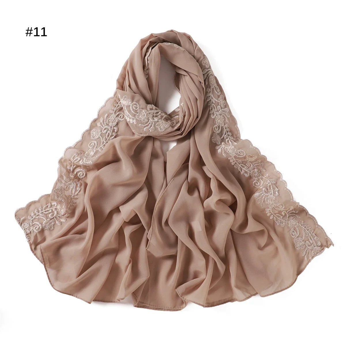 Embroidered Chiffon Hijabs
