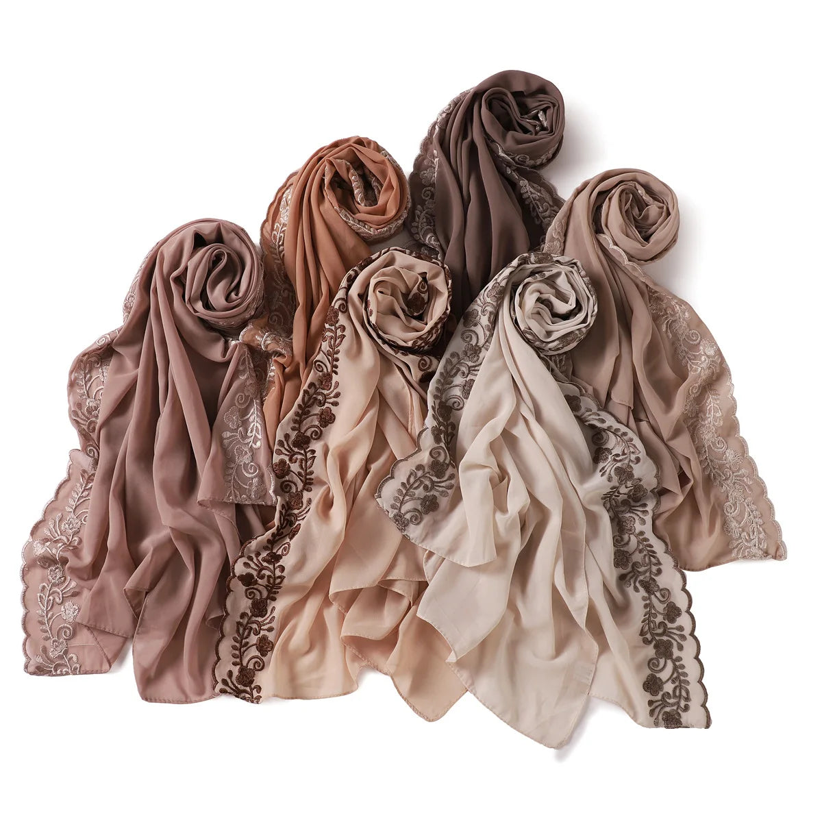 Embroidered Chiffon Hijabs