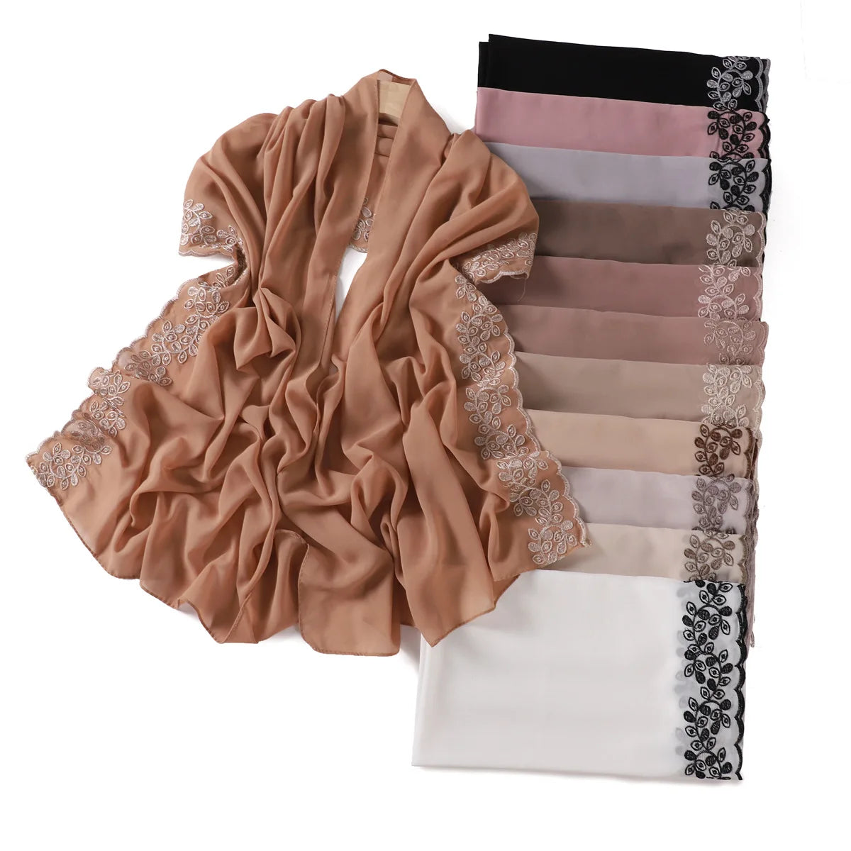 Embroidered Chiffon Hijabs