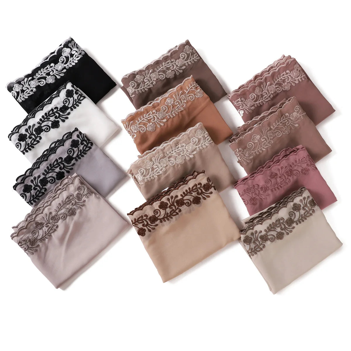 Embroidered Chiffon Hijabs
