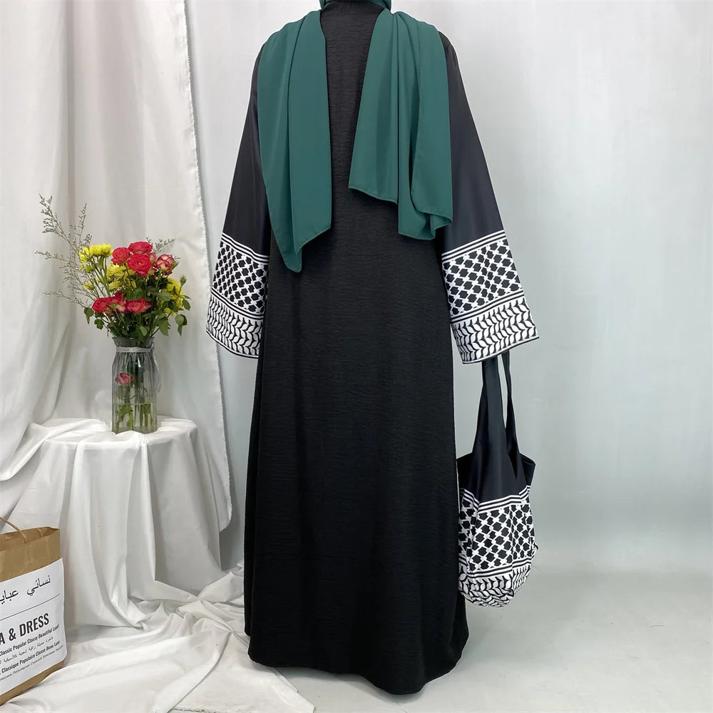 Muslim Women's Open Abaya And Bag