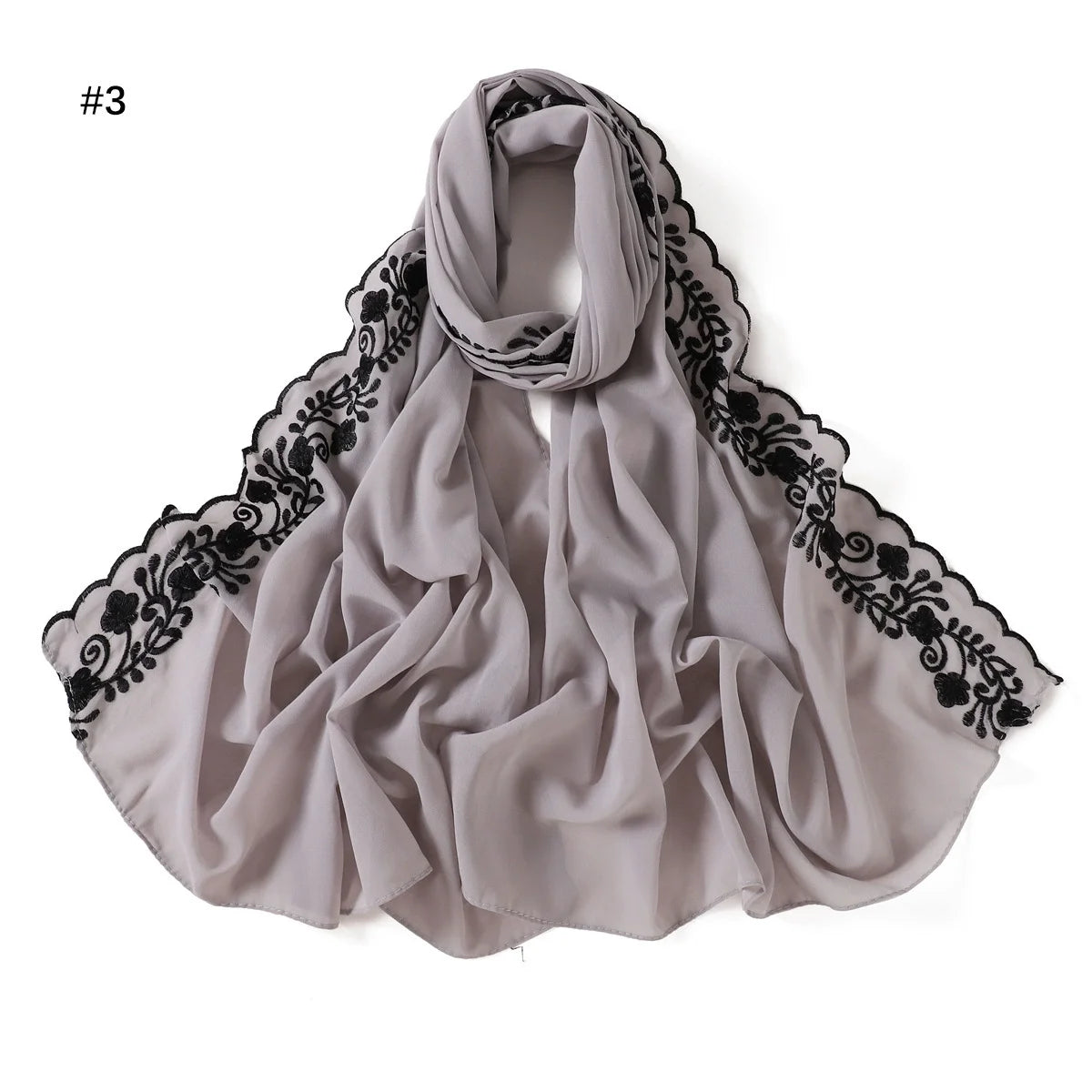 Embroidered Chiffon Hijabs
