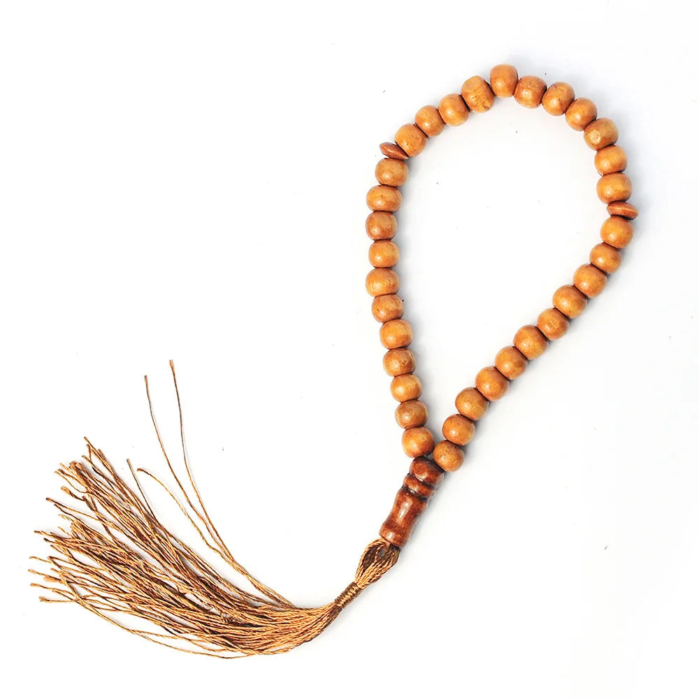Wood Tasbih Prayer Beads with Tassel