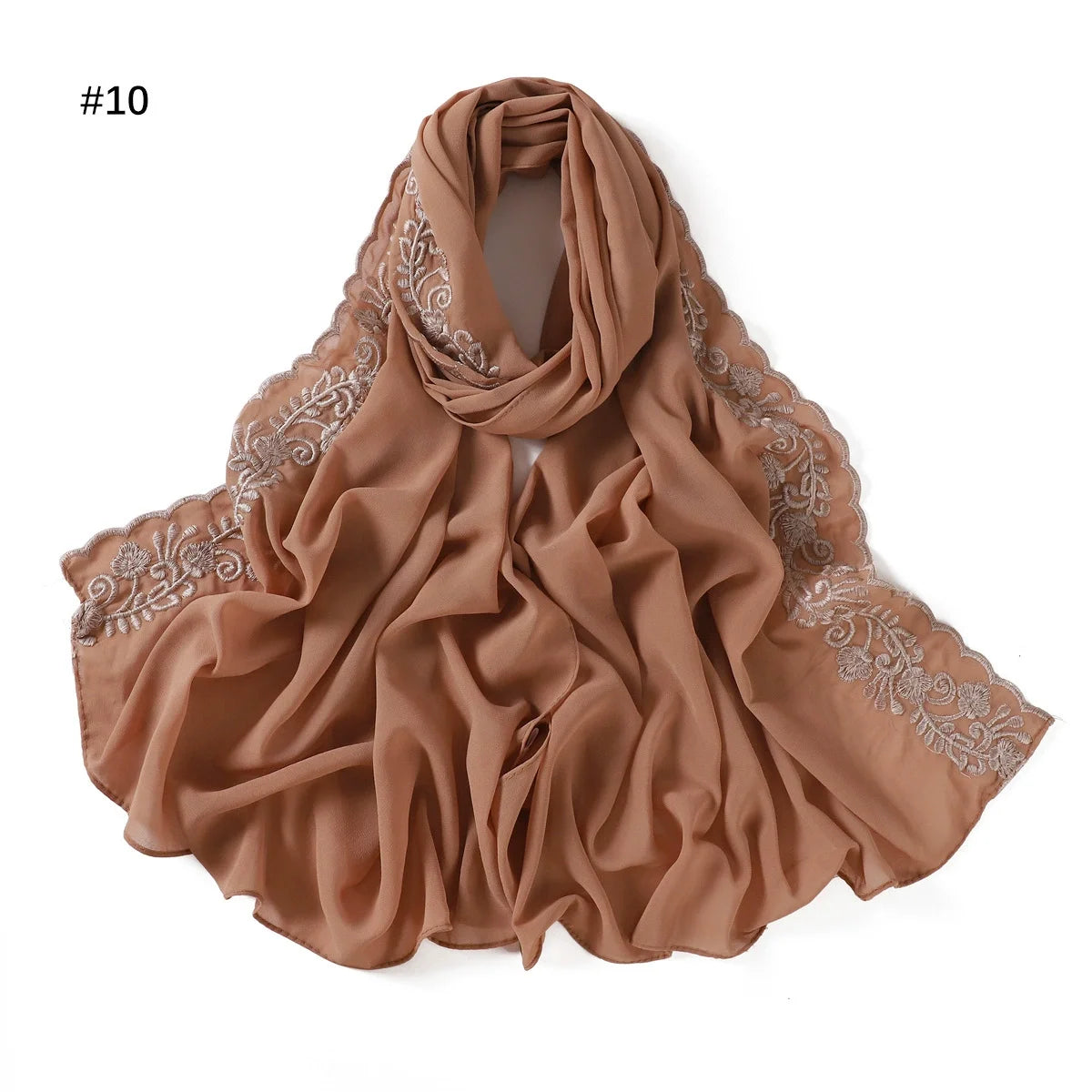 Embroidered Chiffon Hijabs