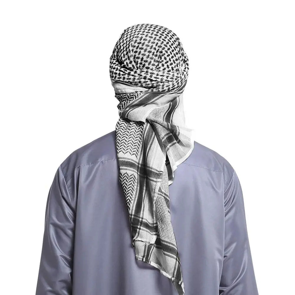 1Pcs Palestine Bandana Muslim Shemagh Scarf Square Neck Wrap Multifunction Headwrap Arabic Turban Hijab