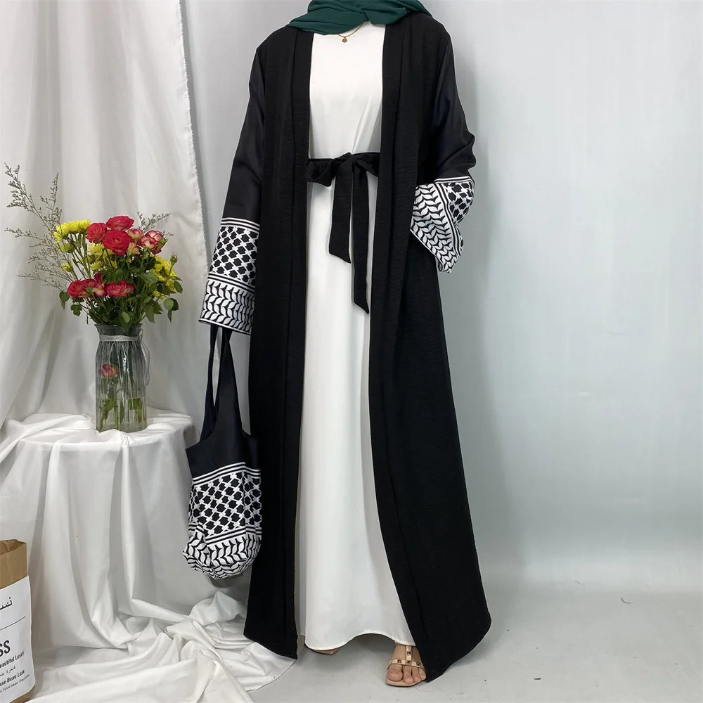 Muslim Women's Open Abaya And Bag