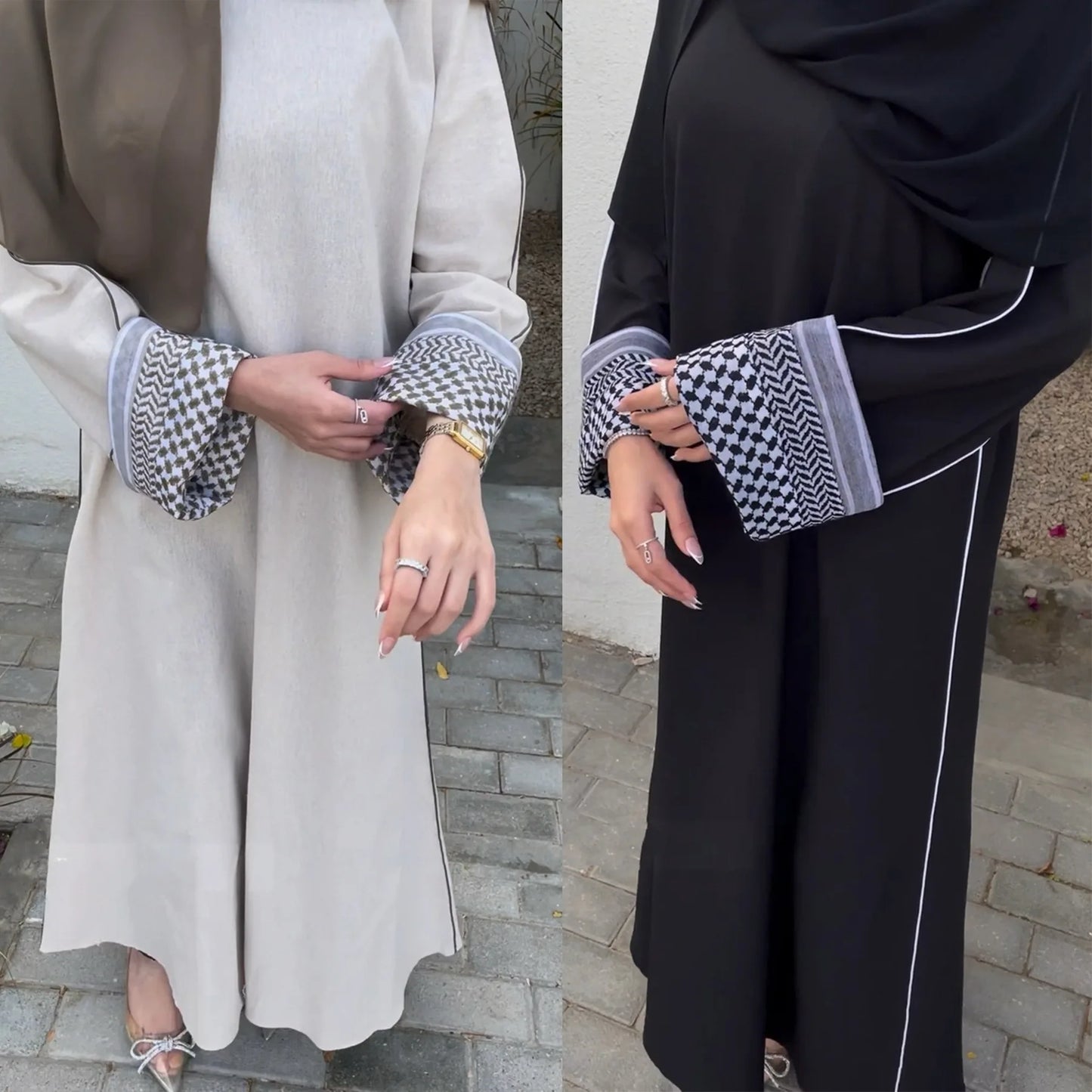 Printed Palestine Kefiyyeh Abaya