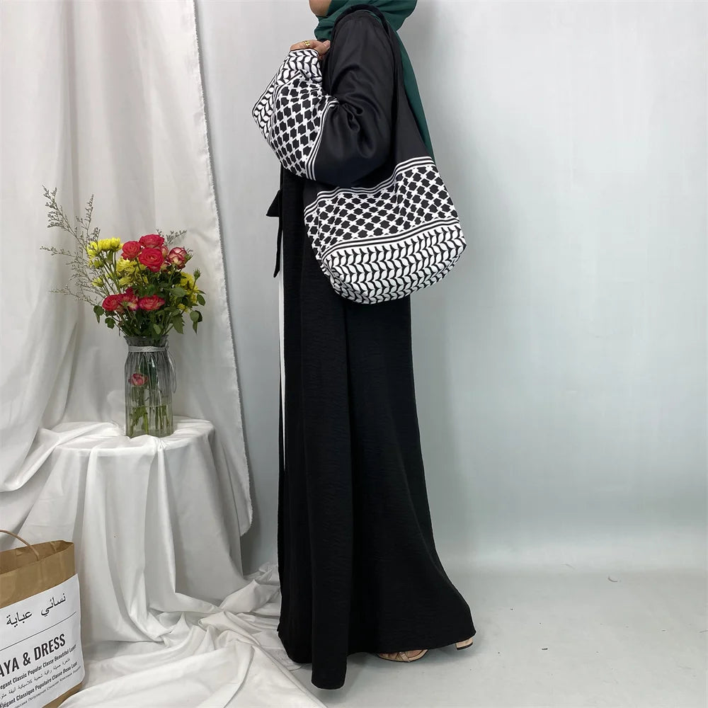 Muslim Women's Open Abaya And Bag