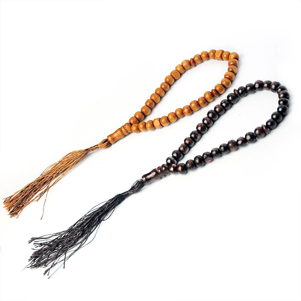 Wood Tasbih Prayer Beads with Tassel