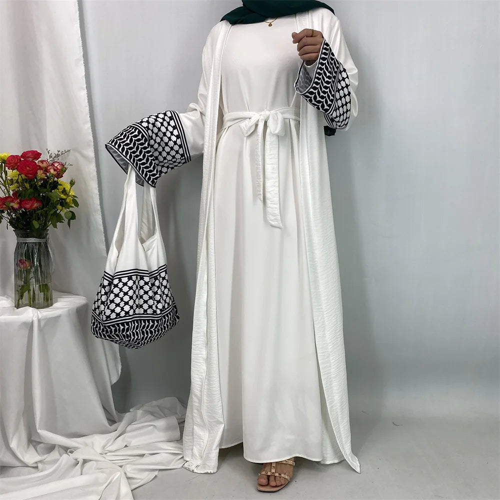 Muslim Women's Open Abaya And Bag
