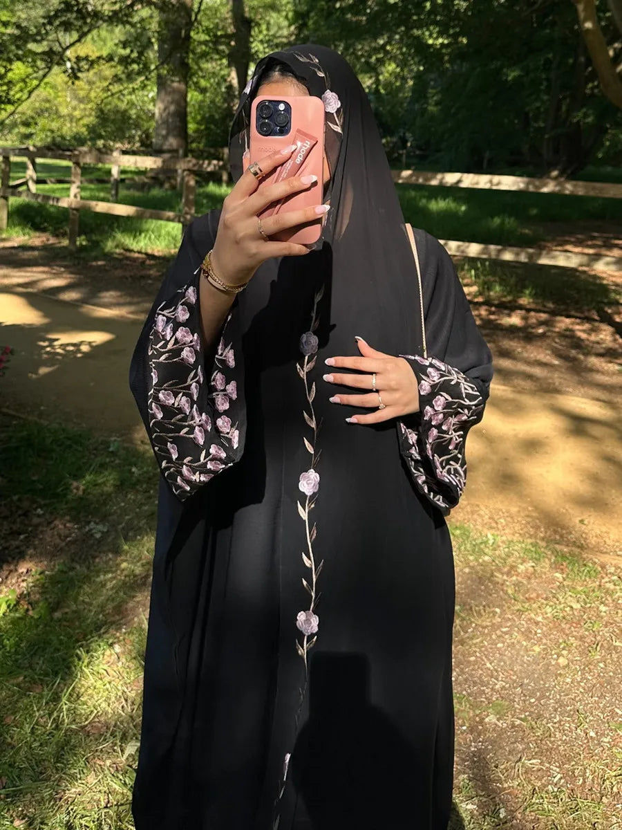 Floral Embroidered Abaya