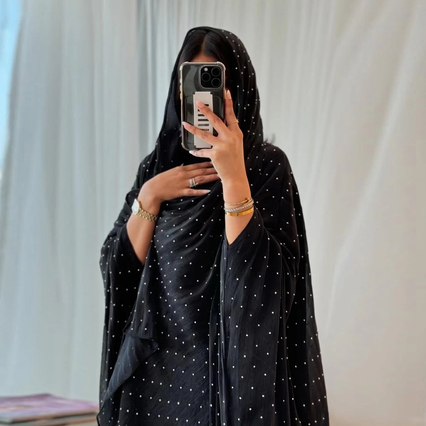 Three-Piece Abaya with Hijab