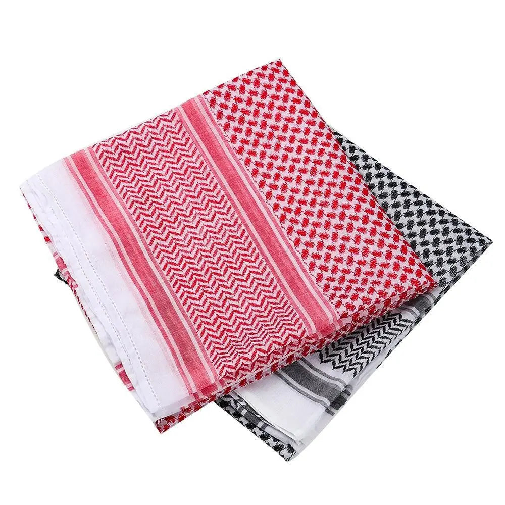 1Pcs Palestine Bandana Muslim Shemagh Scarf Square Neck Wrap Multifunction Headwrap Arabic Turban Hijab