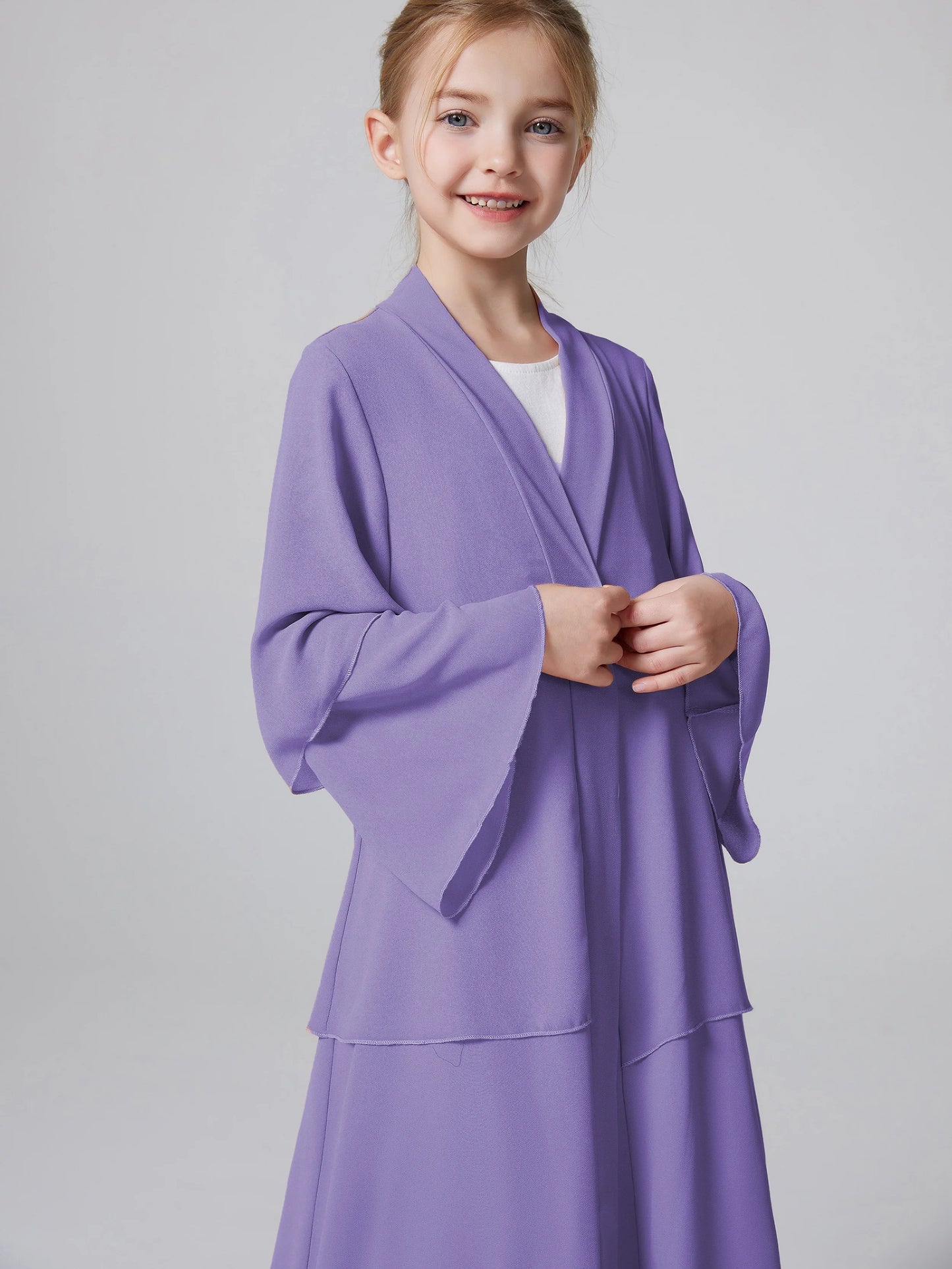 Muslim Girls 3 Layered Chiffon Abaya