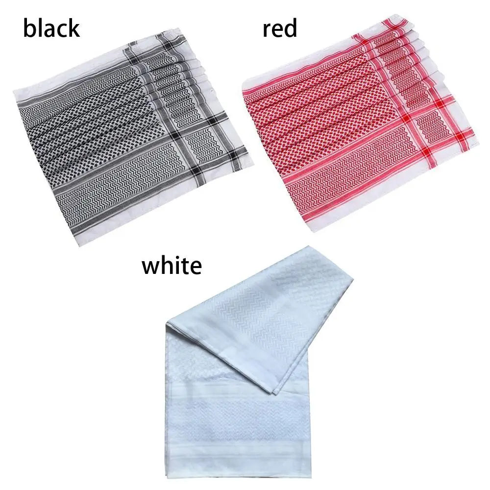 1Pcs Palestine Bandana Muslim Shemagh Scarf Square Neck Wrap Multifunction Headwrap Arabic Turban Hijab